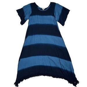 Adrift Blue Tie Dye Midi Dress